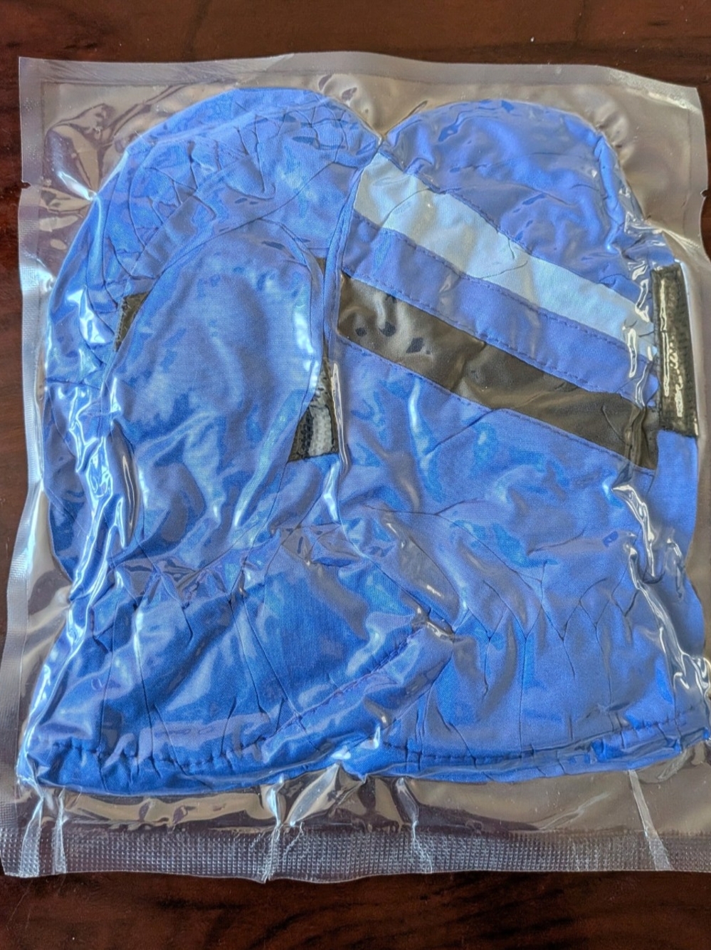 Brand New Insulated Waterproof Blue Kids Ski Mittens with Black Stripe